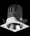 Square Mini Aluminum Embedded Adjustable LED Spotlight with GU5.3 Base 18W High Brightness for Home Office Use