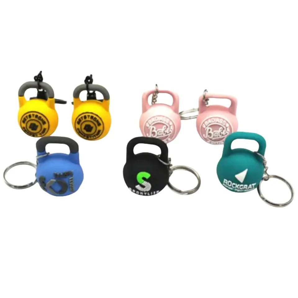 Wsnbwye Custom Logo Keychain Custom PVC Rubber 3D llaveros gift Anime Sublimation fan DIY Mini F45 Kettlebell Fashion Keychain