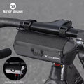 WEST BIKING Bike Roll Bag 1L Round Front Bicycle Handlebar Bags Rubber Strap Packs for MTB Cyrcing Trip Mtb Bike Rack Tube Bag