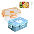 600ml Cartoon Kids Children Bento Plastic Lunch Box Food Containers for School Kids