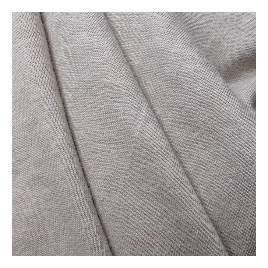 62012-Wholesale Eco-Friendly Sustainable Organic Woven Single Jersey 30% Hemp 70% Organic Cotton Fabric for T-Shirt Outdoor Use