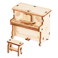 DIY Clockwork Wooden Music Box Upright Piano Clockwork Music Box