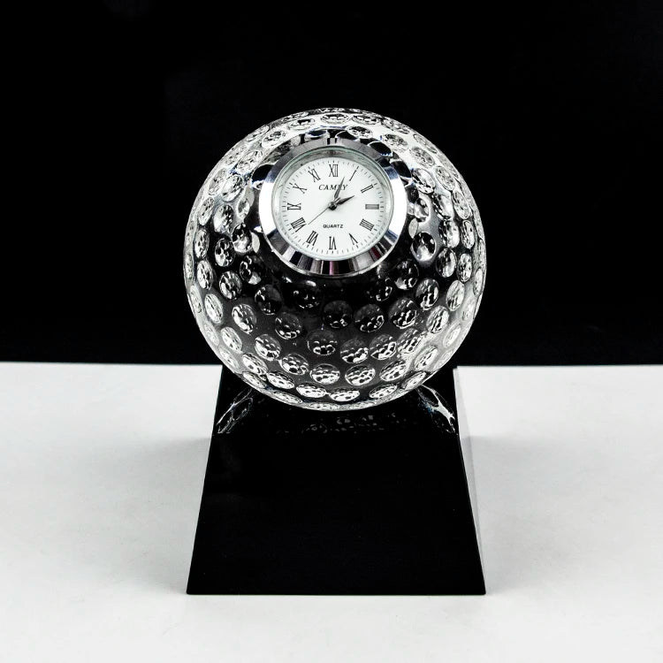 Hot Selling Handmade LED Crystal Sphere Golf Trophy Custom Logo Carved Engraving UV Printing Gift Box Desk Decoration Award DIY