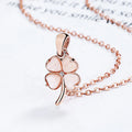 Custom Gemstone 925 Sterling Silver Four Leaf Clover Flower Charm Necklace Set for Women Engagement Party Jewelry Jade Pendant