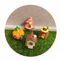 Kawaii Miniature Forest House Resin Mini Mushroom Stump House Models Dollhouse Fairy Garden Crafts Home Car Decorations