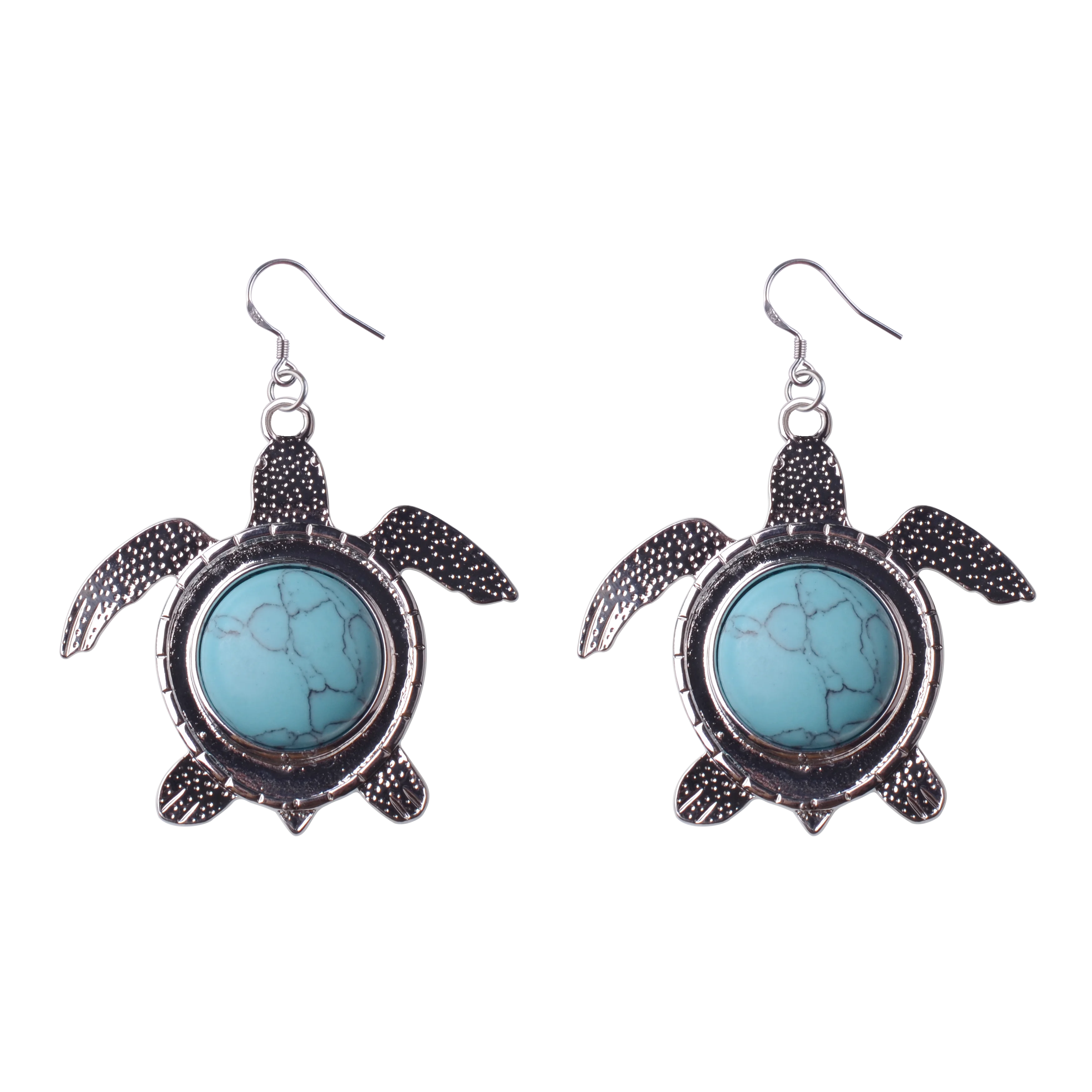 Fashion Personality Jewelry Reiki Healing Crystal Turtle Stone Earrings for Women Jewelry Making