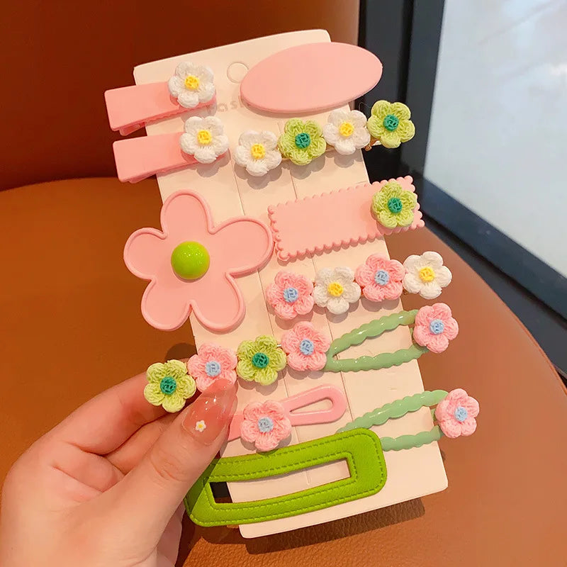 Wholesale Colorful Candy Color Korean Cute Flower BB Children Clips Hair Accessories Flower Kids Girls Hair Clips