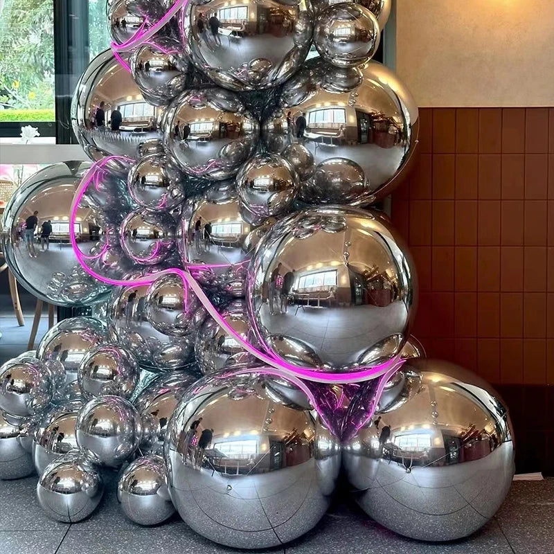 Customized Large Event Decoration PVC Floating Spheres Globos Gigantes Inflatable Mirror Ball