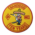 Small MC Bandidos Sewing DIY Badges Appliques Motorcycle Jackets Vests Embroidered Iron on Patches