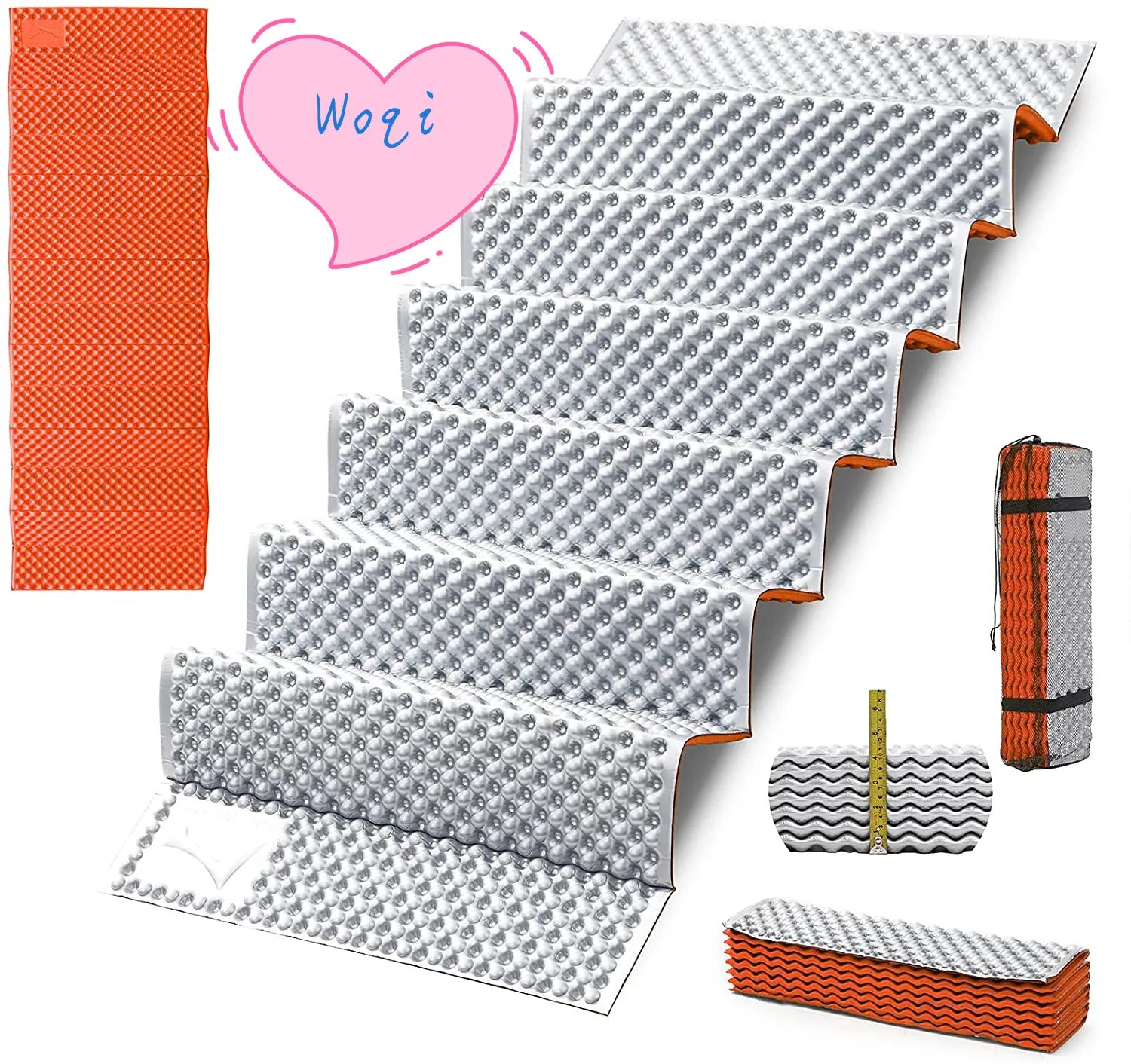 Woqi Moisture-Proof Foldable Sleeping Pad Lightweight Sleeping Mat for Camping