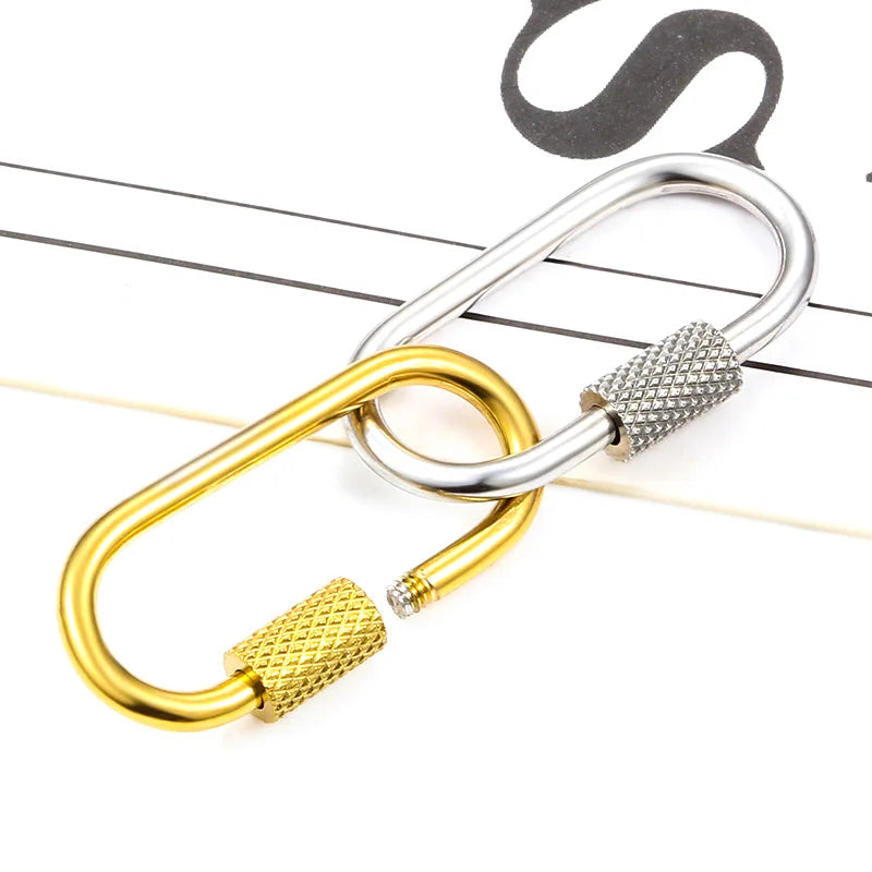 Oval Connection Ornament Gold Stainless Steel DIY Necklace Bracelet Chain Accessories Fashion Color Jewelry Components