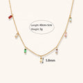Dingran 2025 Summer Fine Jewelry Sets Stainless Steel  Colorful Zircon Necklace Bracelet