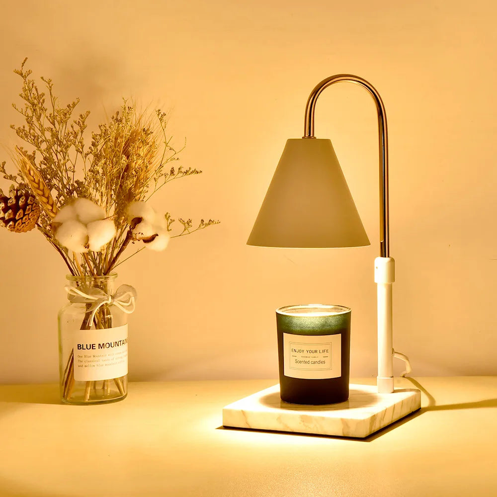 Beeman Candle Wax Warmer Lamp Metal Table Light Lamp Dimmable Candle Melter for Scented Candles