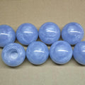 Wholesale Round Agate Stone Resin for Ball Perfume Bottle Cap 50mm 38mm 35mm Pearl Blue Cap