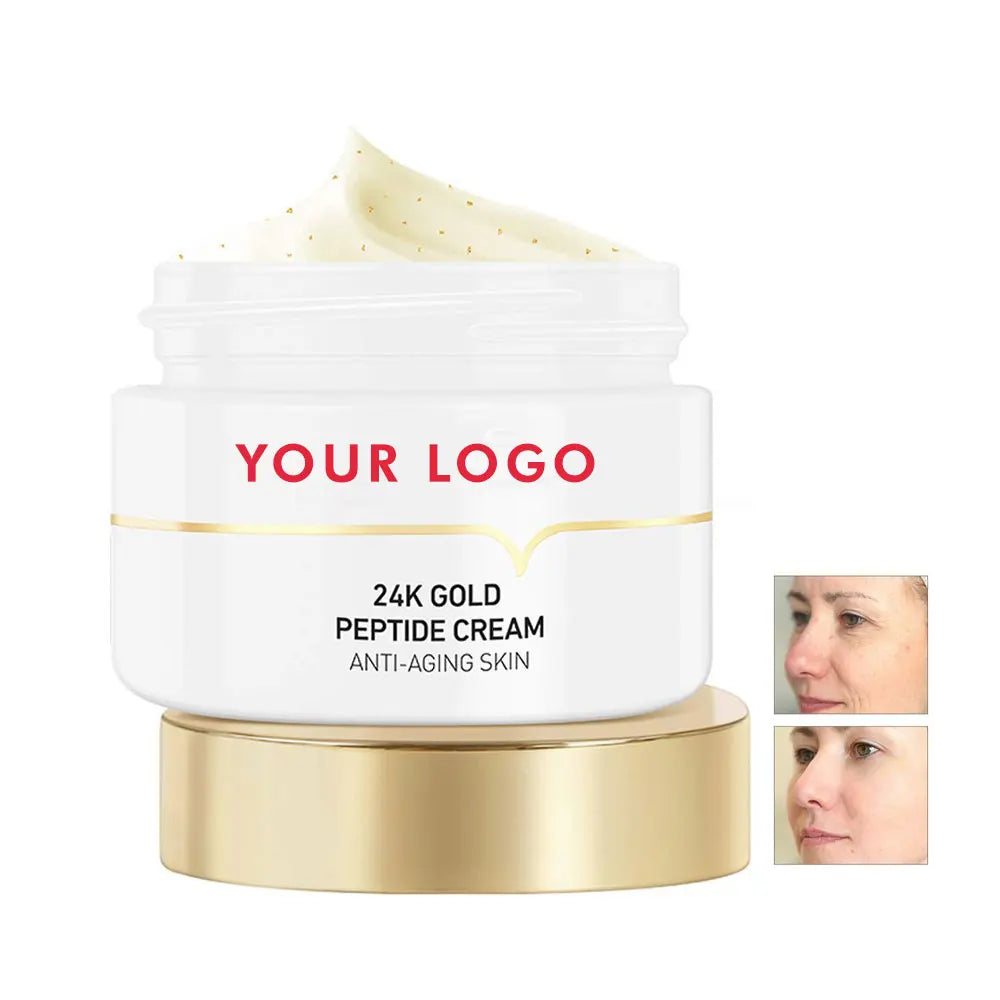 BLIW Private Label Organic Vegan Firming Anti Wrinkle Skin Whitening Moisturizer 24K Gold Face Cream for Glowing Skin