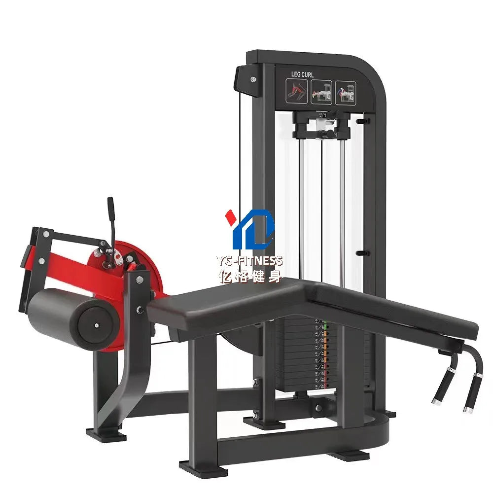 YG-8012 YG Fitness Steel Prone Leg Curl Machine Commercial Strength Training Gym Equipment Durable Pin Loaded 70kg Weight Stack