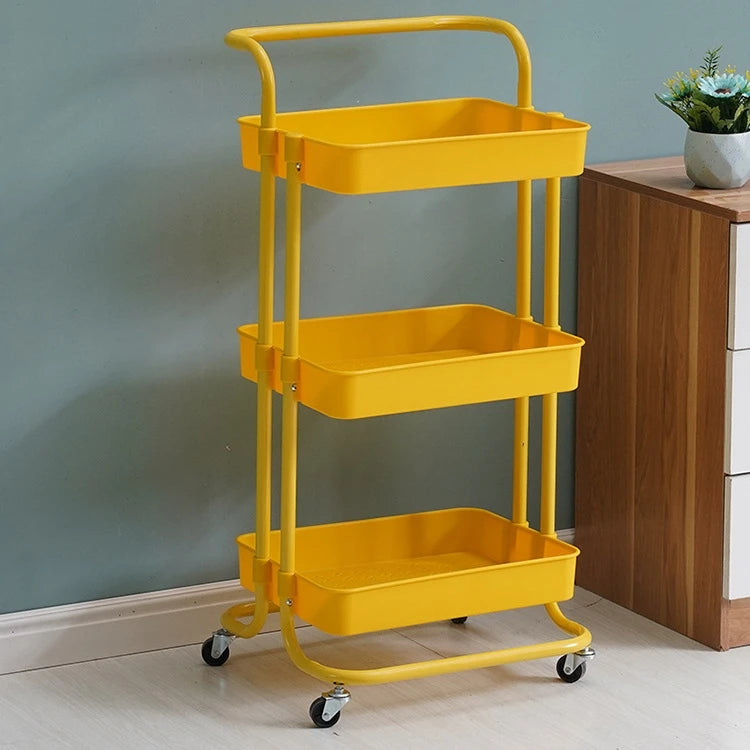 Factory Hot Selling Multi-color Three-layer Bathroom Gap Rack Kitchen Living Room Rack Trolley With Wheels