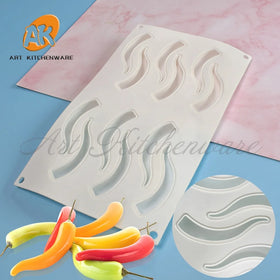AK 12 Cavity Silicone Mousse Mold Chili Dessert Mold for Cake Baking and Frozen Foods Cake Decorating Tool-MC-271