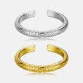 FUAMAY Fashion Jewelry Dainty 925 Sterling Silver Thin Rings Adjustable Eternity Band Rings