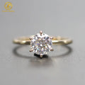 Wholesale IGI Certificate 1.13 Carat Lab Grown Diamond Engagement Ring With Round Cut 9k 14k 18k Real Gold Engagement Ring