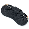 OEM Factory Custom Genuine Leather Hanging Hook Clip Sunglasses Pouch Glasses Case