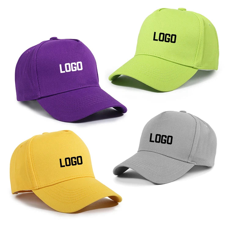 OEM Wholesale Custom Cotton 5-Panel Trucker Hat Sporty Summer Cap with Flat Embroidery Customizable Mens Hats