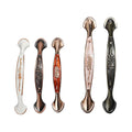 European Style Green Red Ancient Amber Cabinet Handles  Ivory White Aluminum Alloy Drawer Door Handles