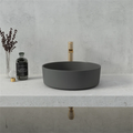 Industrial Style Round  Light Gray Cement Wash Basin Bathroom Counter Top Basin Concrete Sinks