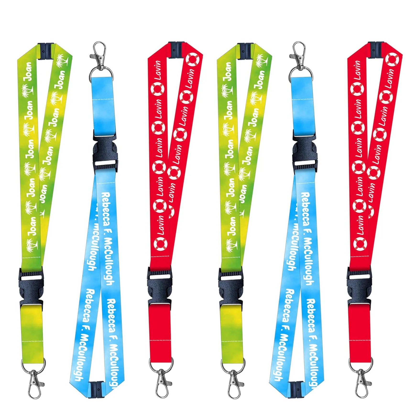 Personalize Lanyard Custom Printed Lanyard Sublimation Printed Lanyards with Plastic Buckle