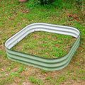 Huizhou Green Giant 8'' Tall 3.5'x3.5' Modular Metal Corrugated Galvanized Raised Garden Bed Kit Planter Box 4N1-8