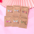 2 Pcs/Set BFF Sisters Friendship Butterfly Necklace Set Oil Dripping Enamel Card Necklaces Girls Best Friend Gift Choker Jewelry