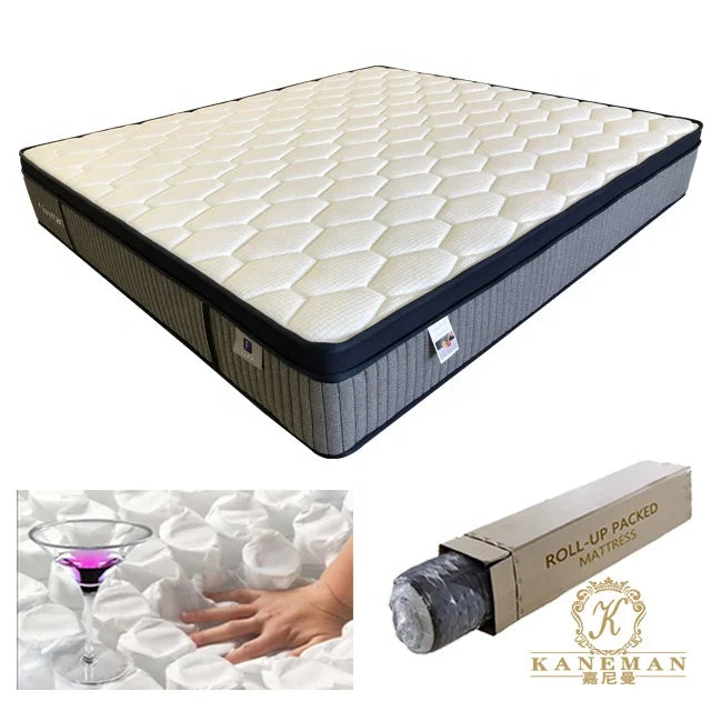 New Arrival 11inch Colchon Independently Individually Wrapped Pocket Coil Spring Mattress in a Box