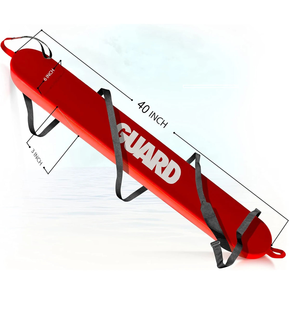 Water Safety Equipment Life Saving Device Rescue Swimming Pool Lifeguard Rescue Tube Red Vinyl/Nylon for Public Use Swimming MegaBDM