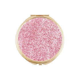 Mini Double-Sided Foldable PU Leather Cosmetic Mirror Can Be Printed with Various Patterns and Available in Five Colors