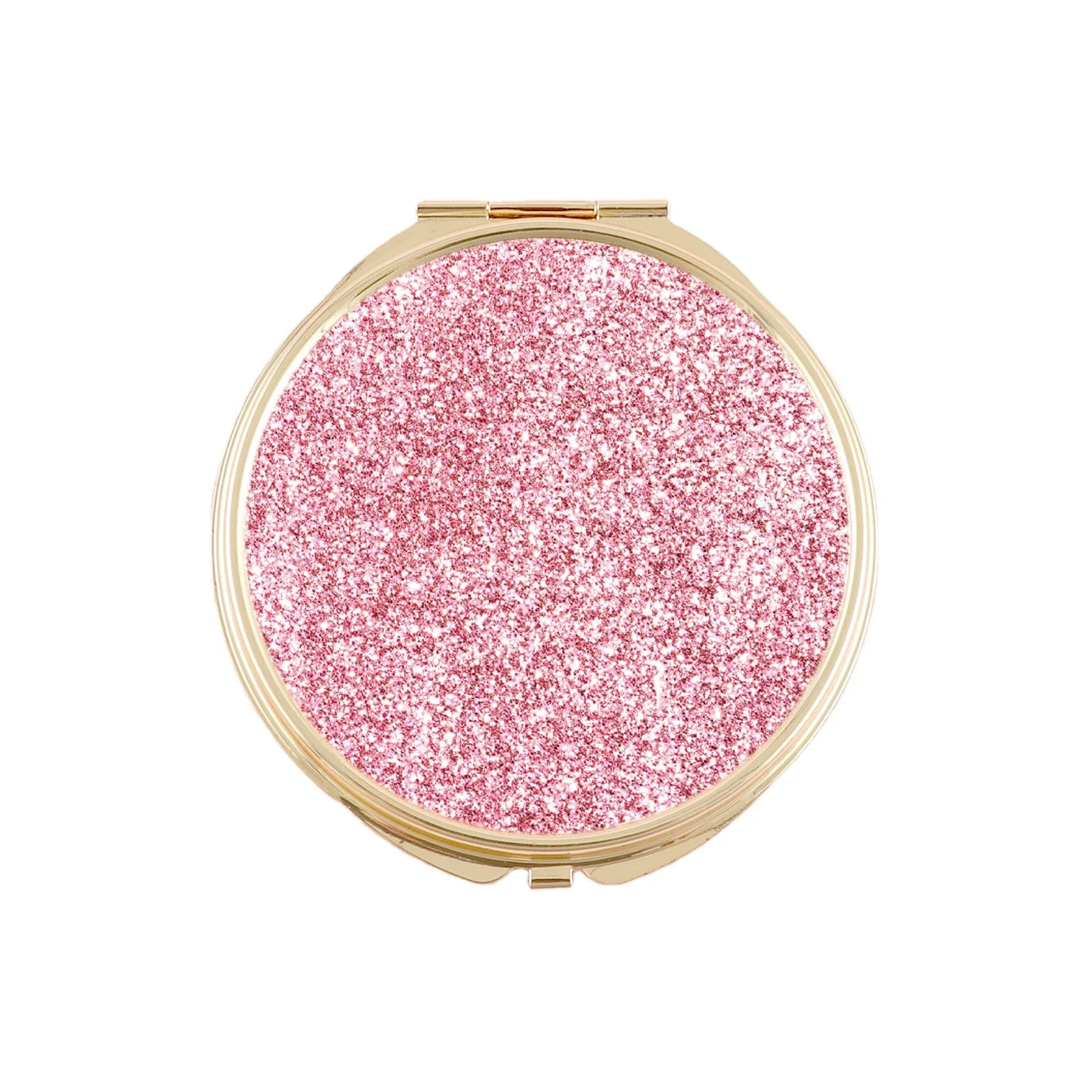 Mini Double-Sided Foldable PU Leather Cosmetic Mirror Can Be Printed with Various Patterns and Available in Five Colors