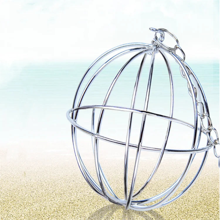 Rabbit Guinea Pig Hamster Pet Supplies Hay Manger Food Ball Stainless Steel Plating Grass Rack Ball for Small Animals
