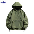Custom Plus Fashion Men's Running Jackets Plus Size Half Zipper Custom Printed logo Windbreaker Men's Jackets