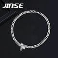 JINSE Bee Lady Jewelry Woman Cuban Link Hiphop Pendant Jewelry Chunky Chain Luxury Necklace
