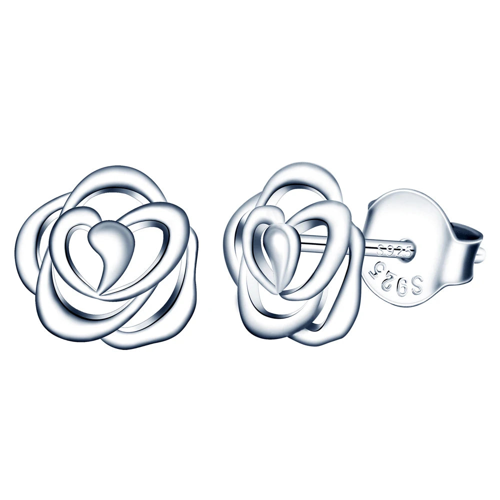 Temperament Ear Studs 925 Silver Designs Beautiful Earring for Women Stud Flower Earrings