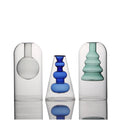 Hand Made High Borosilicate Original Customization Grey Color Glass Table Vase Decoration Aromatherapy Bottle With Ball Design