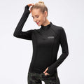 Fitness Shirt Drop Shipping Custom Logo Polyester Long Sleeve Workout Gym Clothing Women Golf Tennis