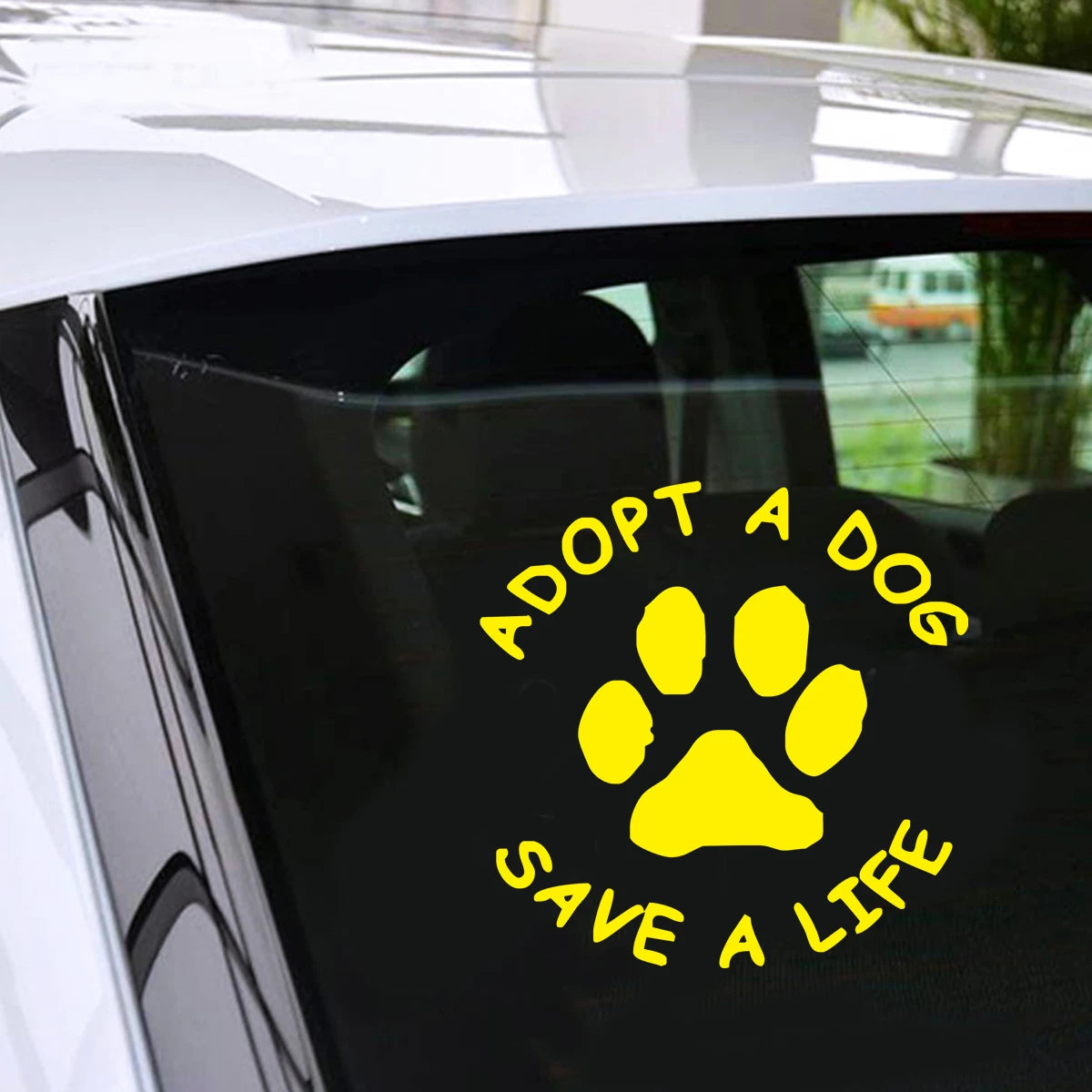 Adopt A Dog Save A Life Vinyl Decals Car Sticker Dog Paw Animal Sticker Decor Gift Die Cut Decals Latop window Glass Sticker
