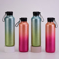 Wholesale 500ML Stainless Steel Double-Layer Vacuum Bottle for Hiking Gradient Color Outdoor Portable Water Kettle for Couples