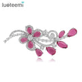 LUOTEEMI Fashion Women Jewelry Party Dress Accessories Elegant Noble Zircon Crystal Diamond Brooch
