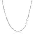 Dylam Wholesale Custom Sterling Silver Fashion Jewelry 18K Gold Plated Inverted Sideways Simple Cross Pendant Necklace for Women