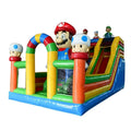 Large Inflatable Mario Slide Bouncer Trampoline Jumping Playground Inflatable Slide Obstacle Course Inflatable Bounce Slide
