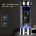 BORGE 450ML Portable Rechargeable Rich Hydrogen Water Generator Bottle Pure H2 Alkaline Water Drinking Bottle