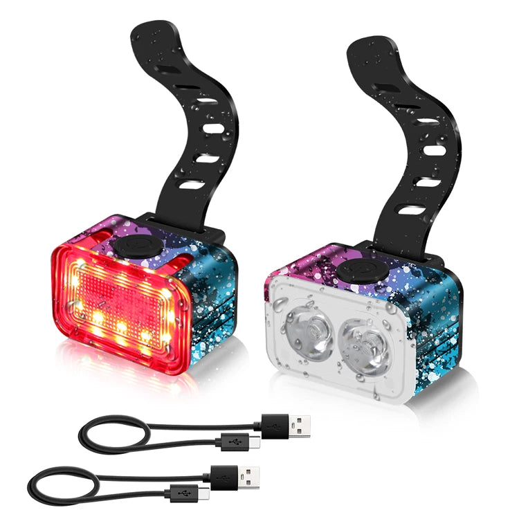 800 Lumens Rechargeable Bicycle Light Set IPX6 Waterproof Bike Light