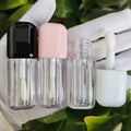 CY319 Popular Transparent Tube 5ml Lip Glaze Tube Lip Gloss Tube Container with Large Brush Head Packaging Material Wholesale