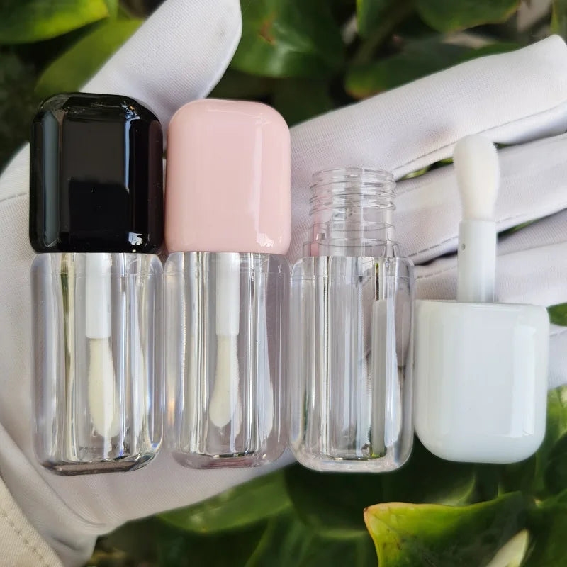 CY319 Popular Transparent Tube 5ml Lip Glaze Tube Lip Gloss Tube Container with Large Brush Head Packaging Material Wholesale